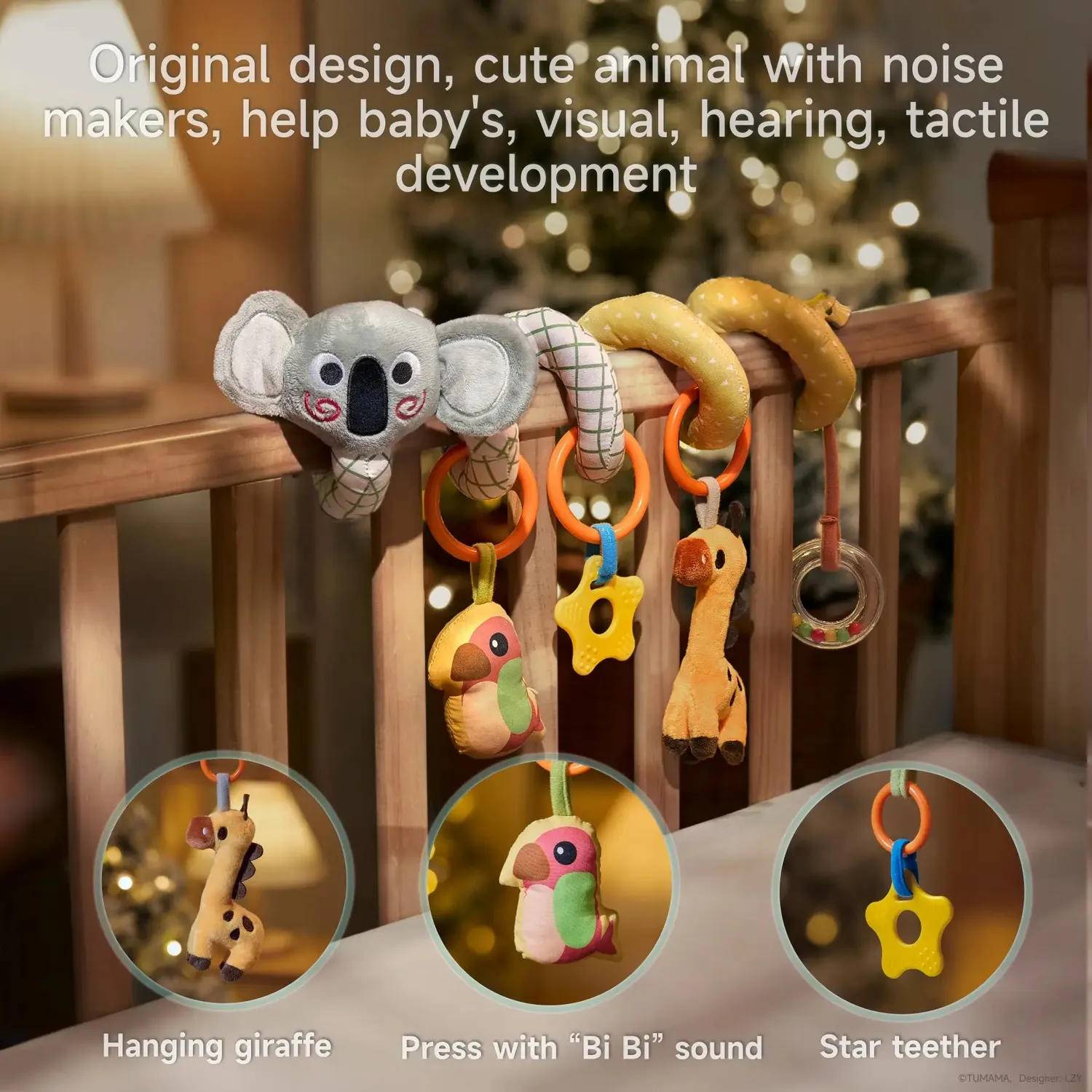 TUMAMA Koala Spirale Anhänger Kinderwagen Rassel
