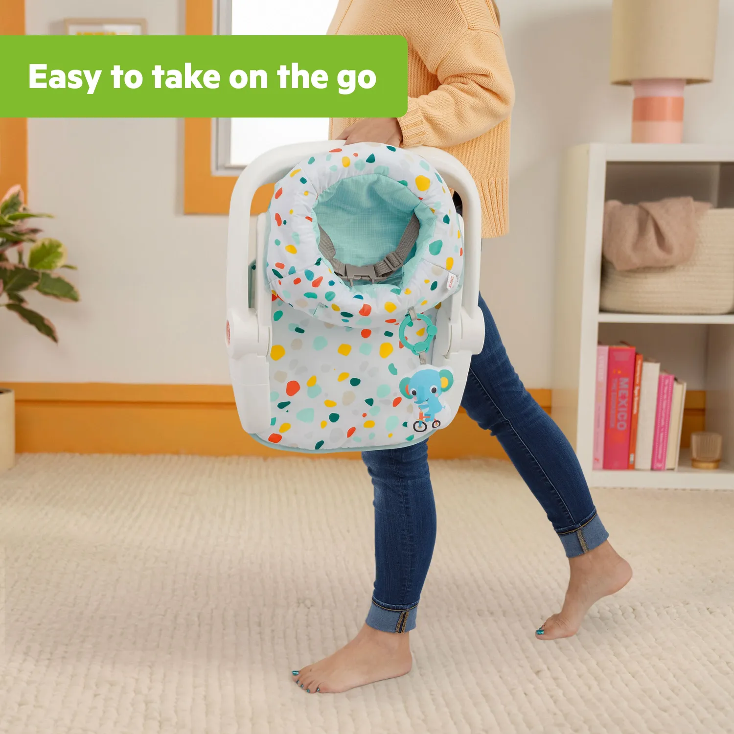 Bright Starts Learn-to-Sit 2-Position Babysitz mit Elefant