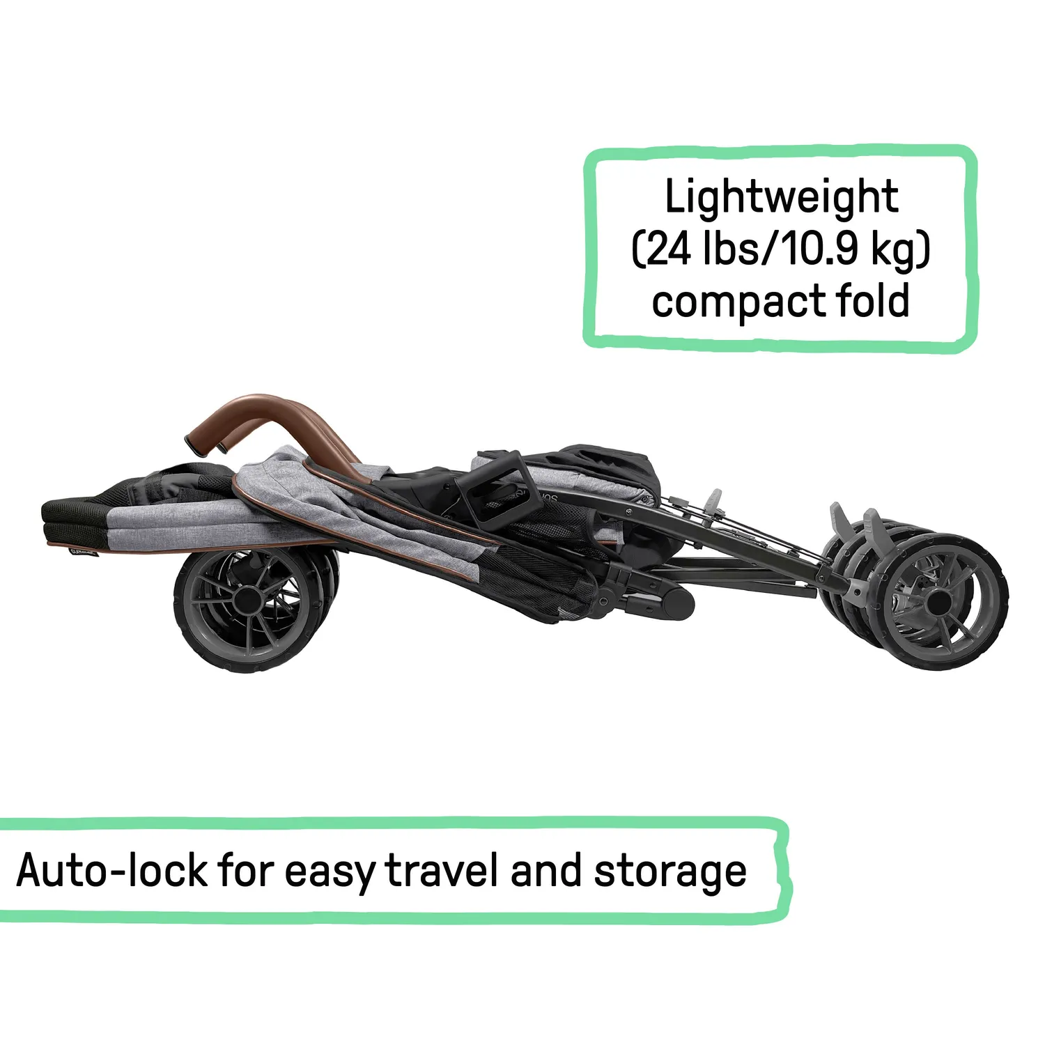 Summer 3Dlite Wagon Bollerwagen Schwarz Grau 2-Sitzer
