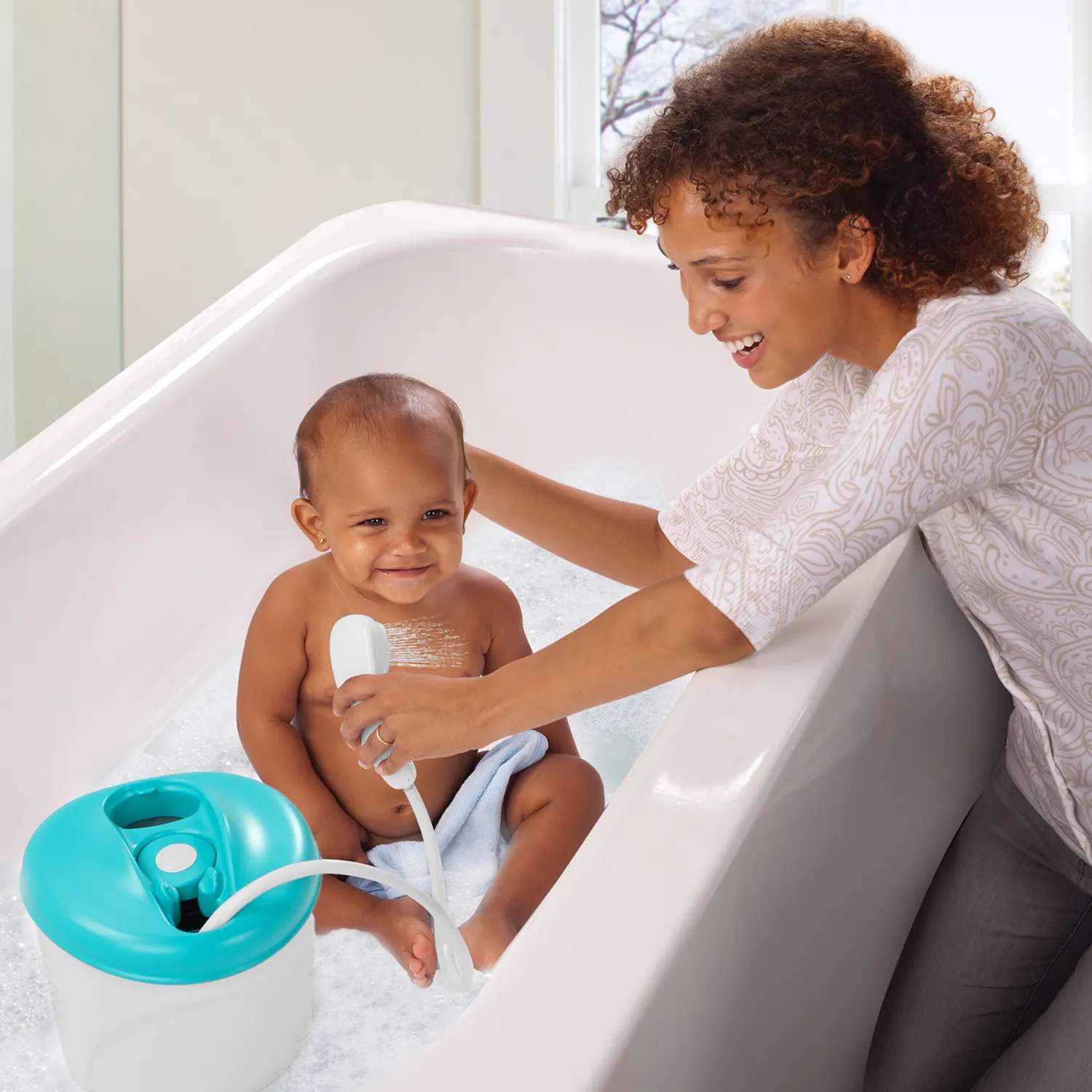 Summer Infant Marble Wave Babybadewanne mit Dusche 0-24 Monate