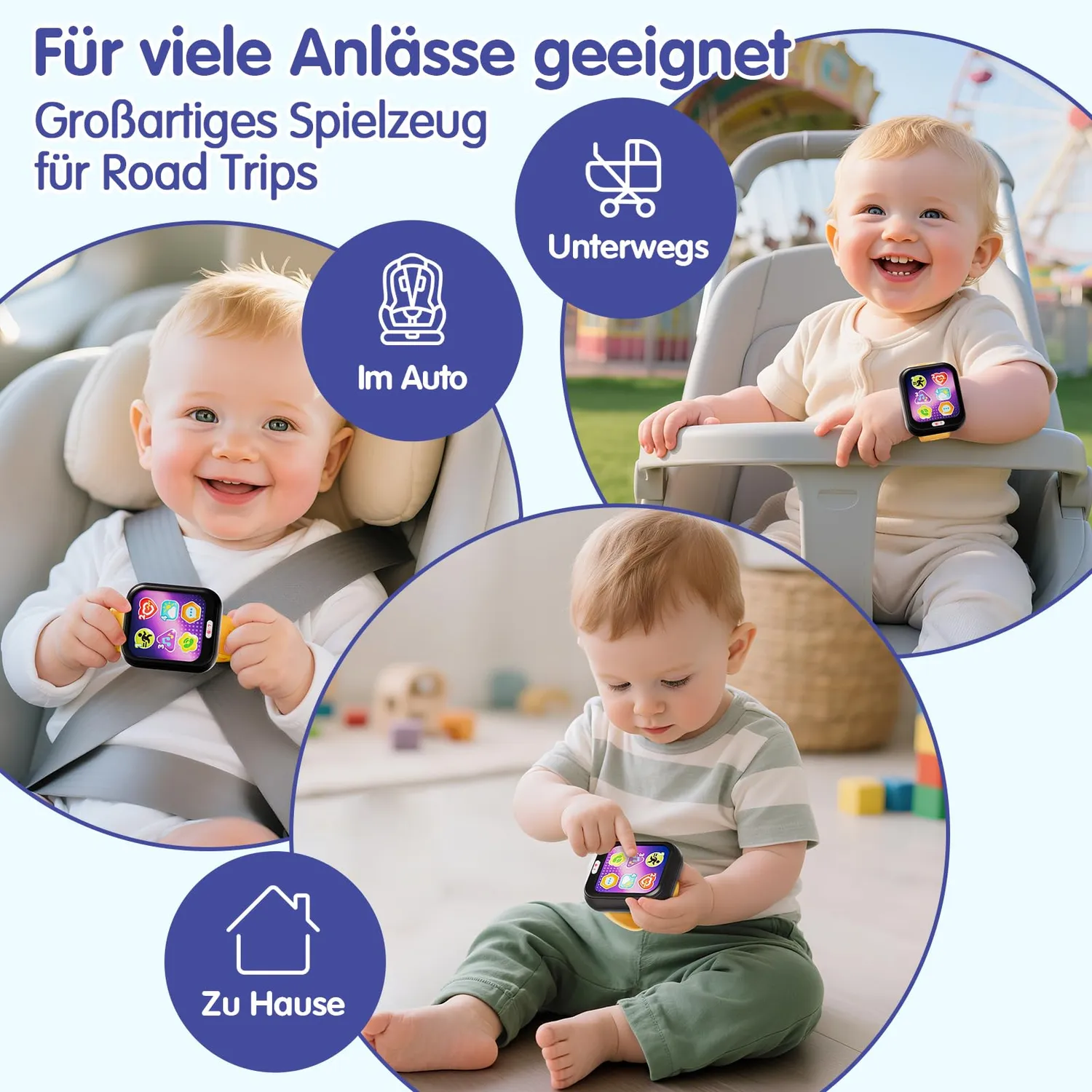 HOLA Baby-Armbanduhr Lernspielzeug Spieluhr 1 Jahr