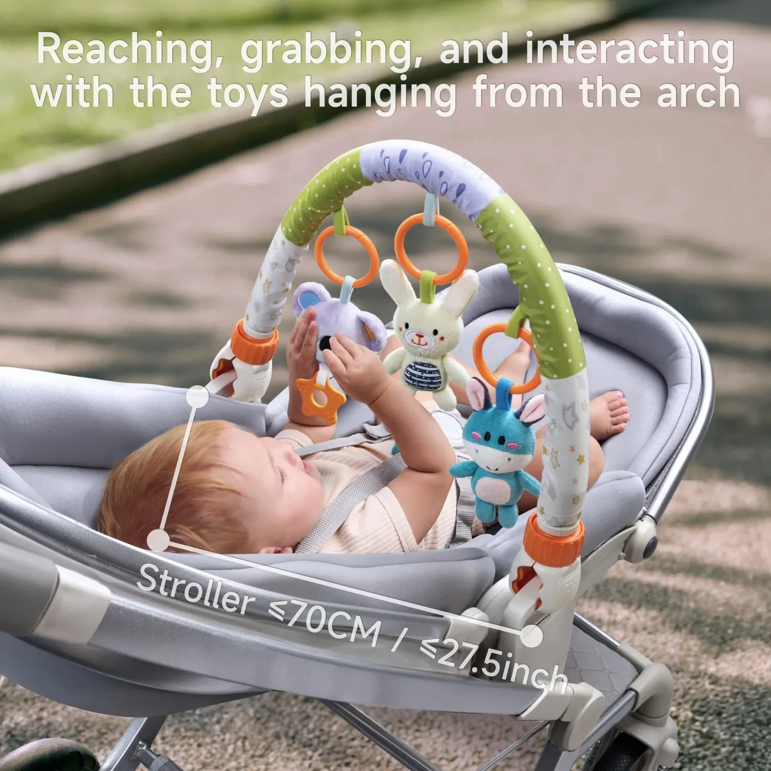 TUMAMA Spielbogen Kinderwagen Esel Bär Hase