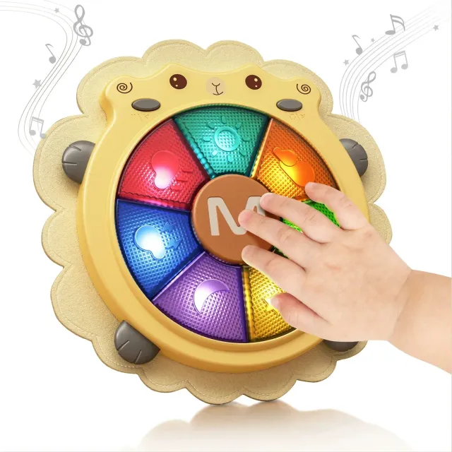 TUMAMA Musiktrommel Babyspielzeug mit Licht 7 Tasten
