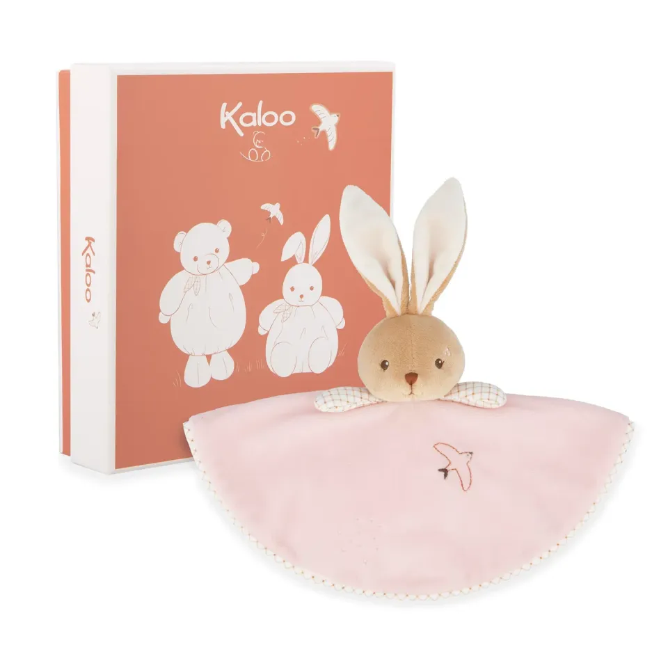 Kaloo Carré Douceur Hase Schmusetuch rosa 24 cm weich