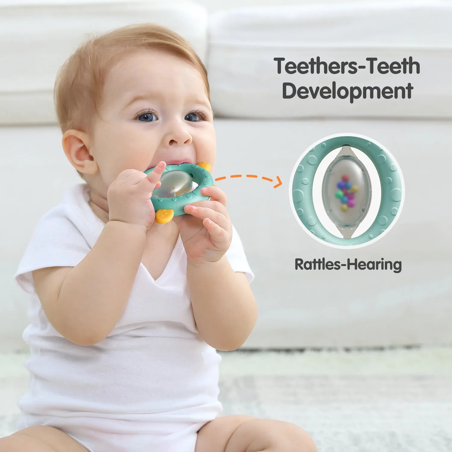 TUMAMA Rassel Greifling Set 10-tlg mit Box BPA-frei