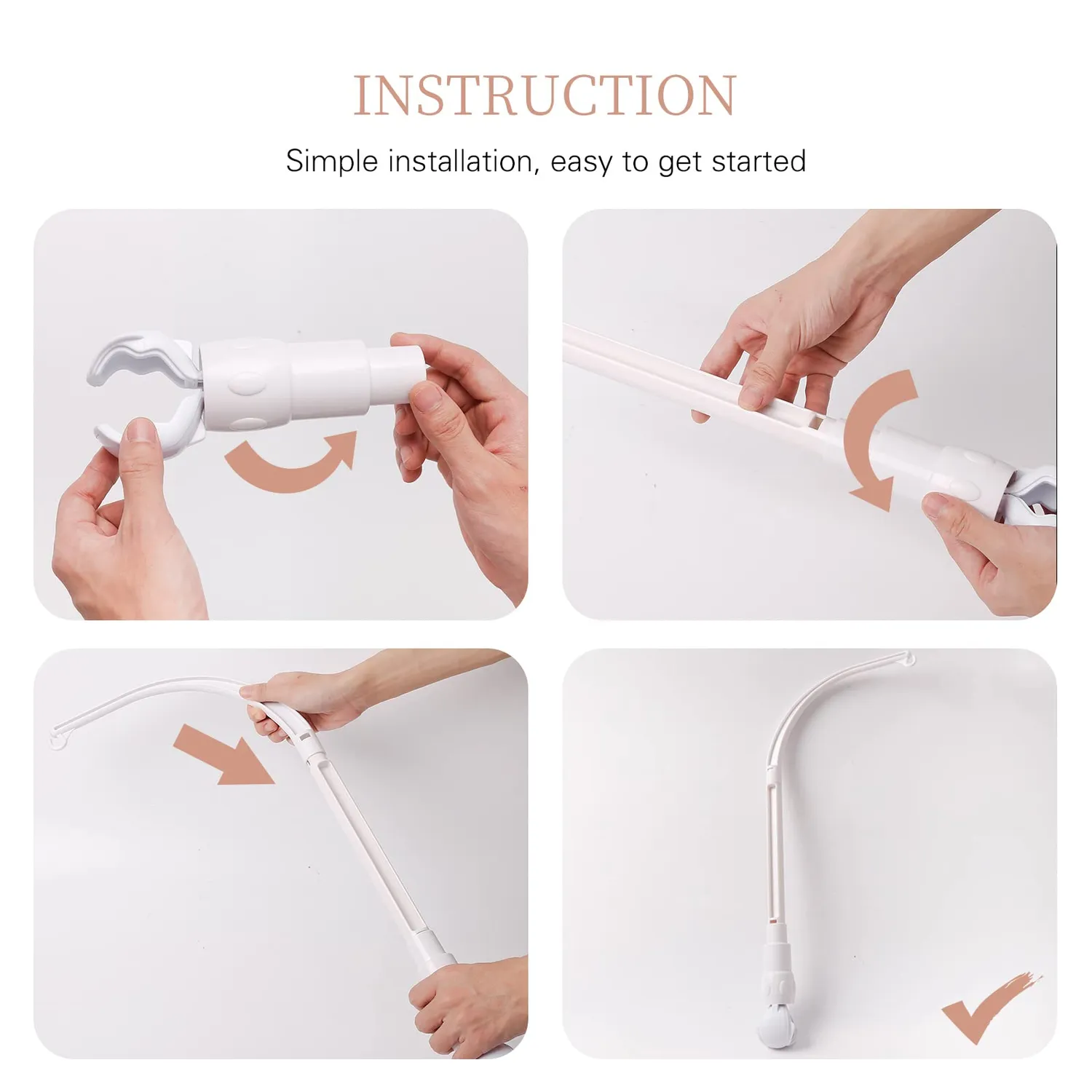 let's make Mobile Halterung 58 cm Set 1 weiß