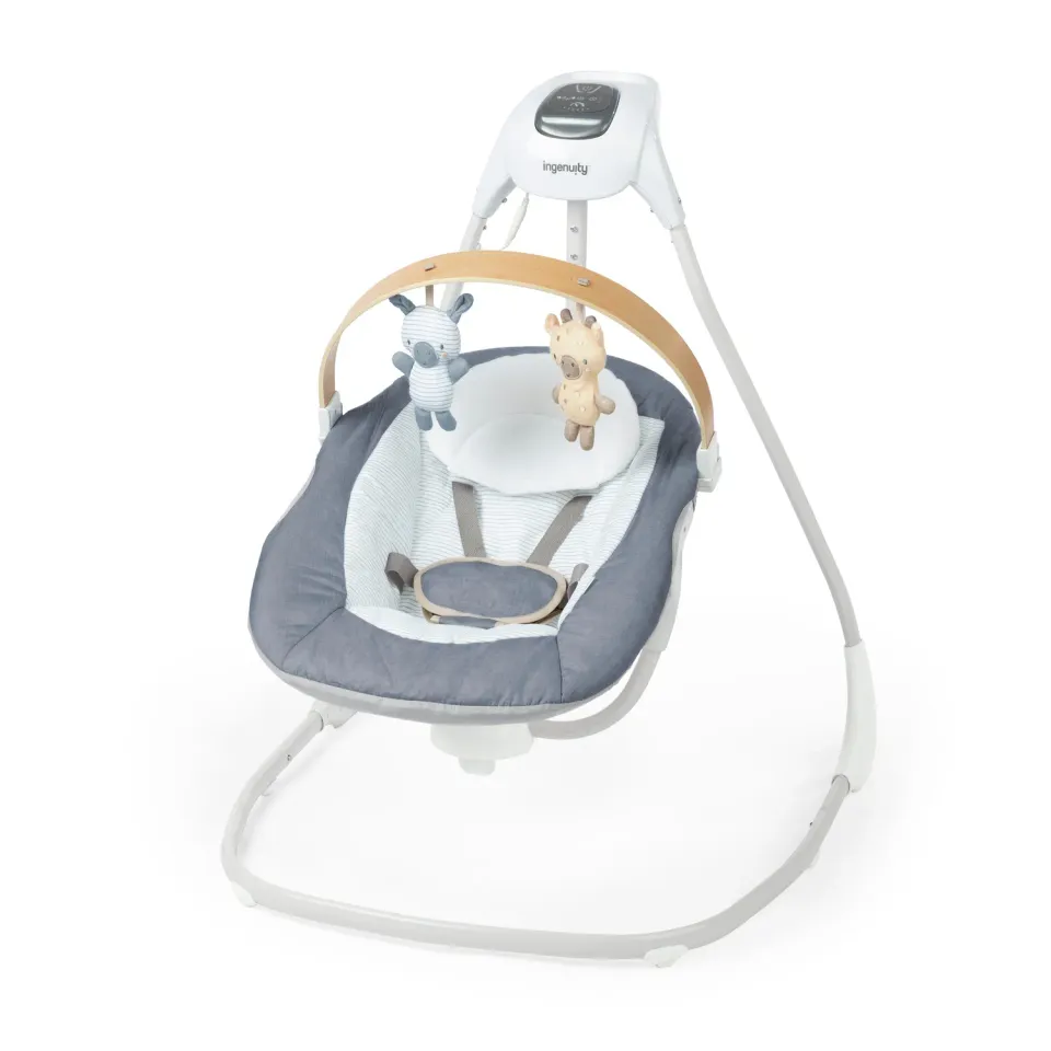 Ingenuity SimpleComfort Chambray Babyschaukel kompakt Holz