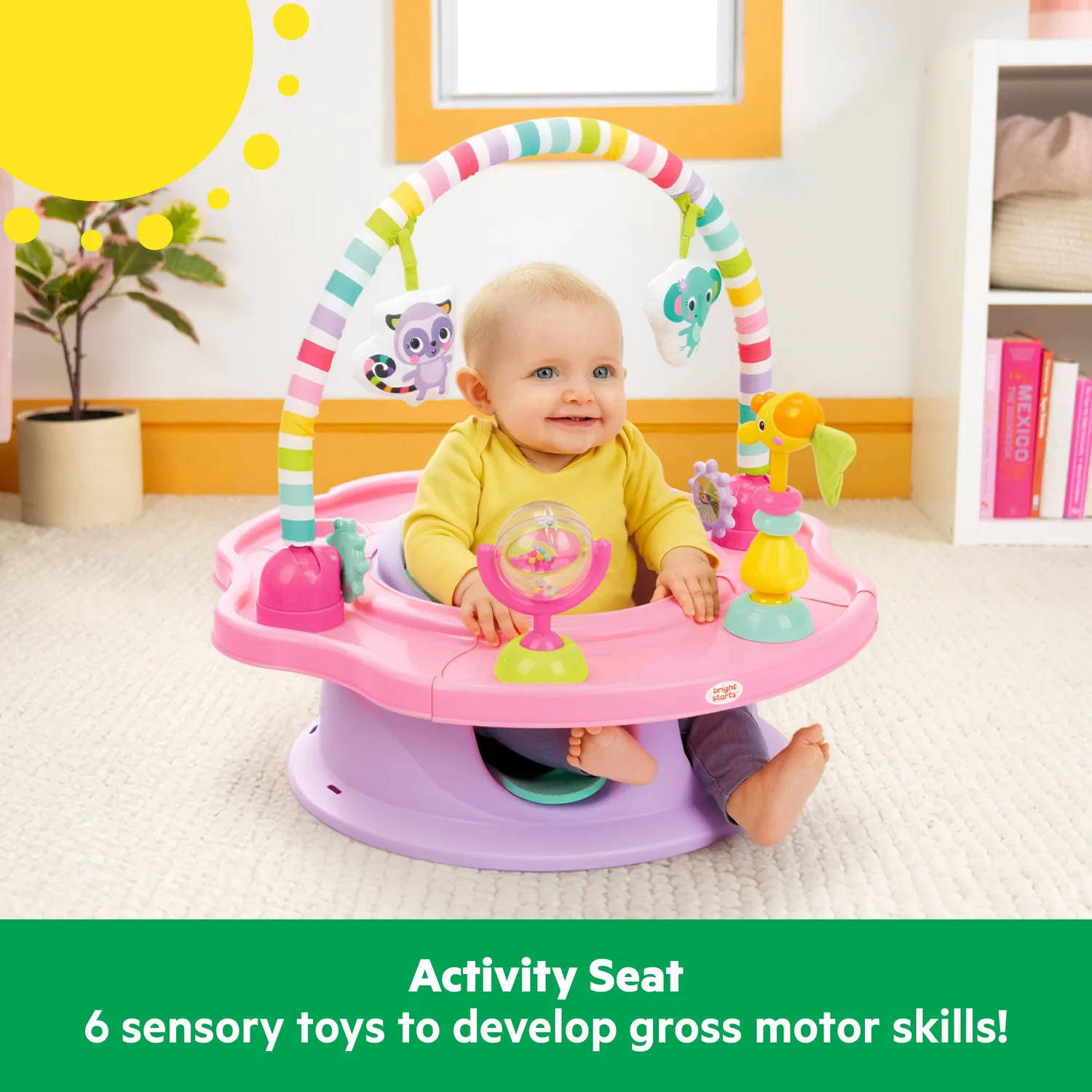 Bright Starts SuperSeat 3-in-1 Babysitz Pink Paradise 6M+