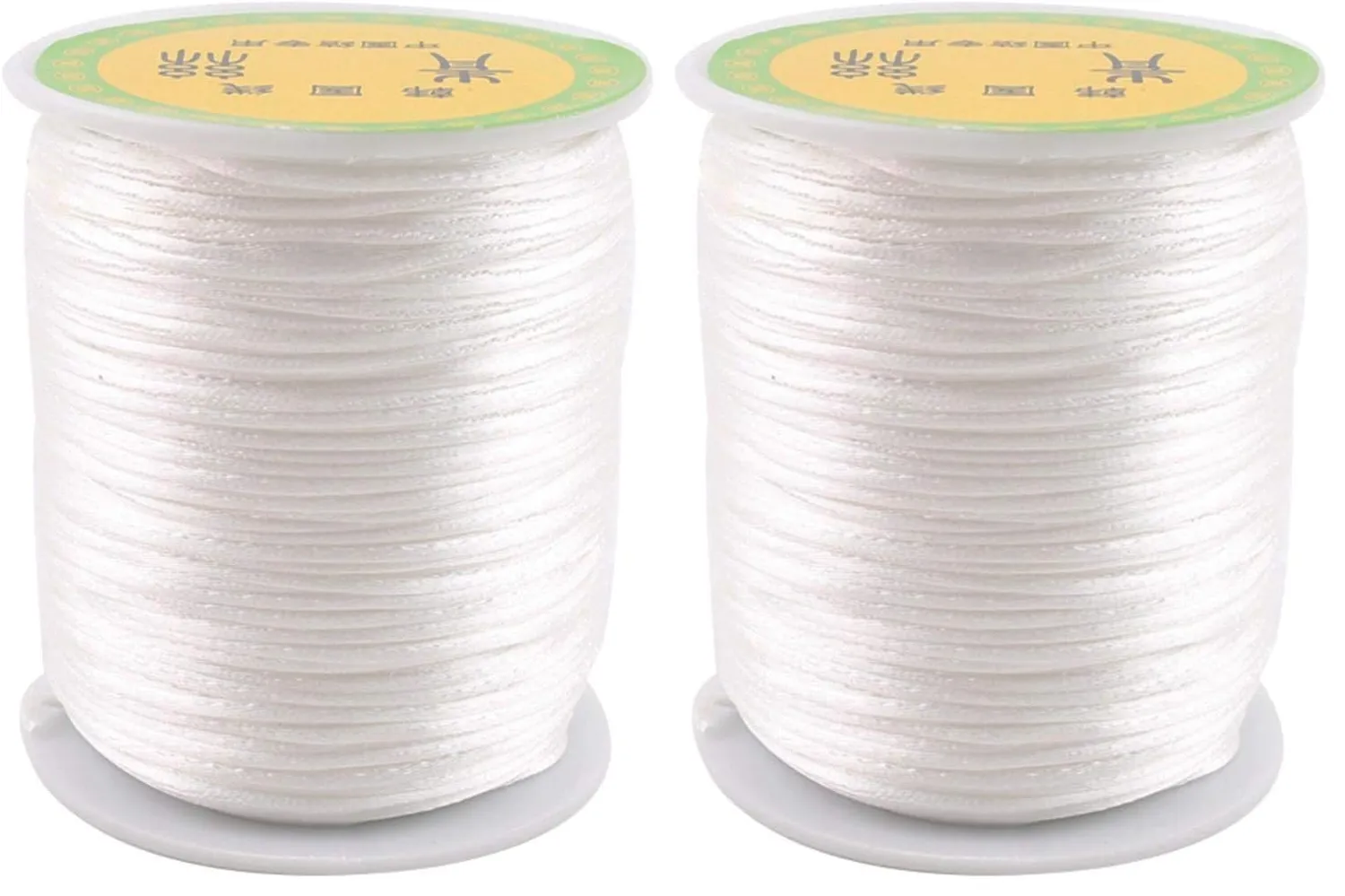 let's make Satin Rattail Nylonschnur weiß 75 m