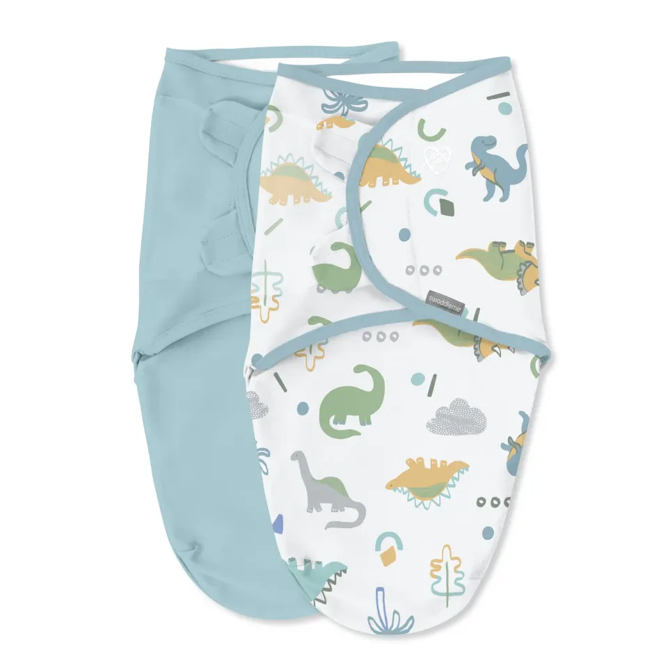 SwaddleMe Original Pucktuch Tropical Dino 2er-Pack S/M