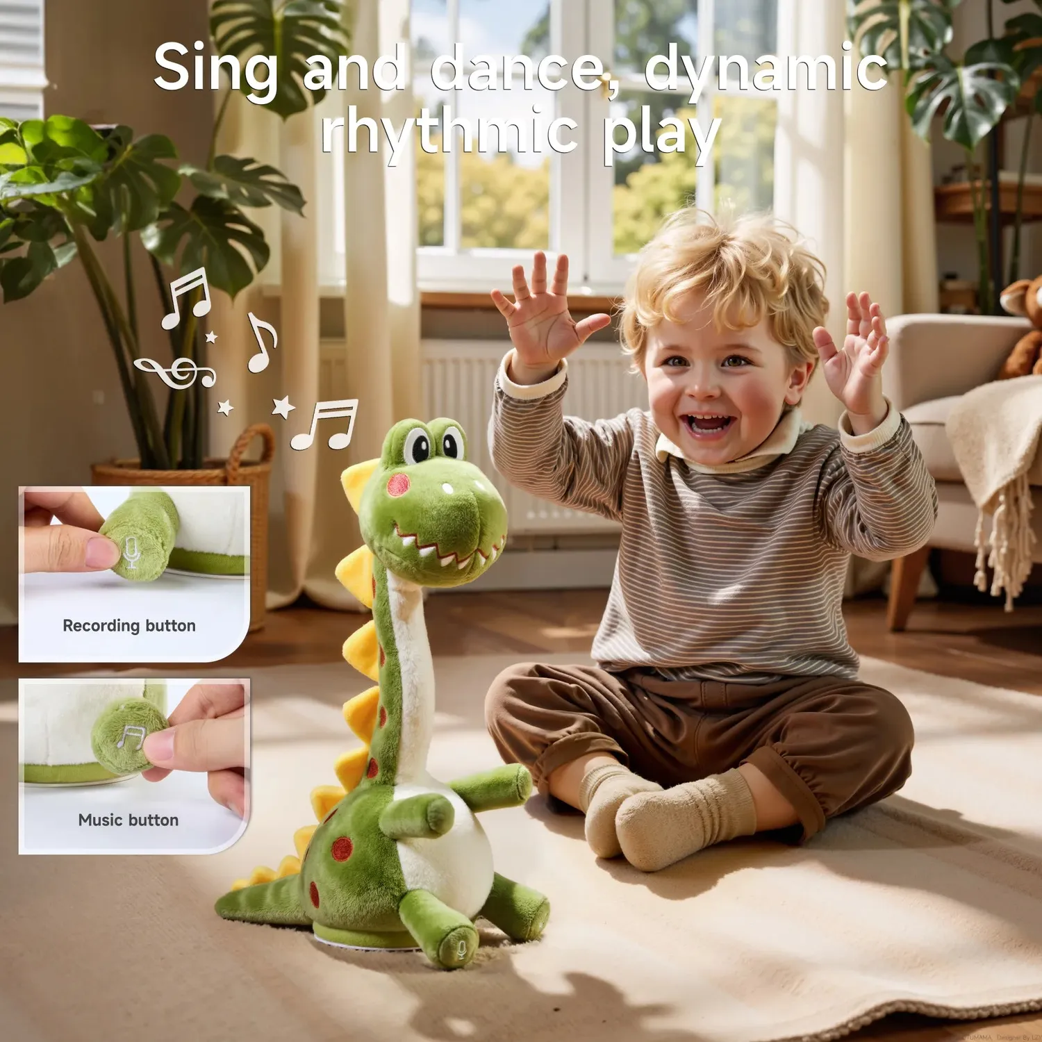 TUMAMA TM295 Plüschtier Zebra Tanzend mit Bluetooth