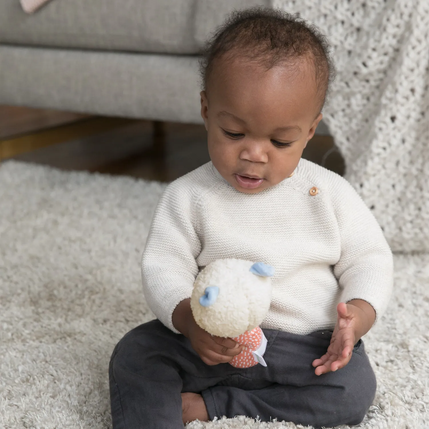 Ingenuity Nate Teddy Stabrassel Plüsch 0-36 Monate mit Kugelklang