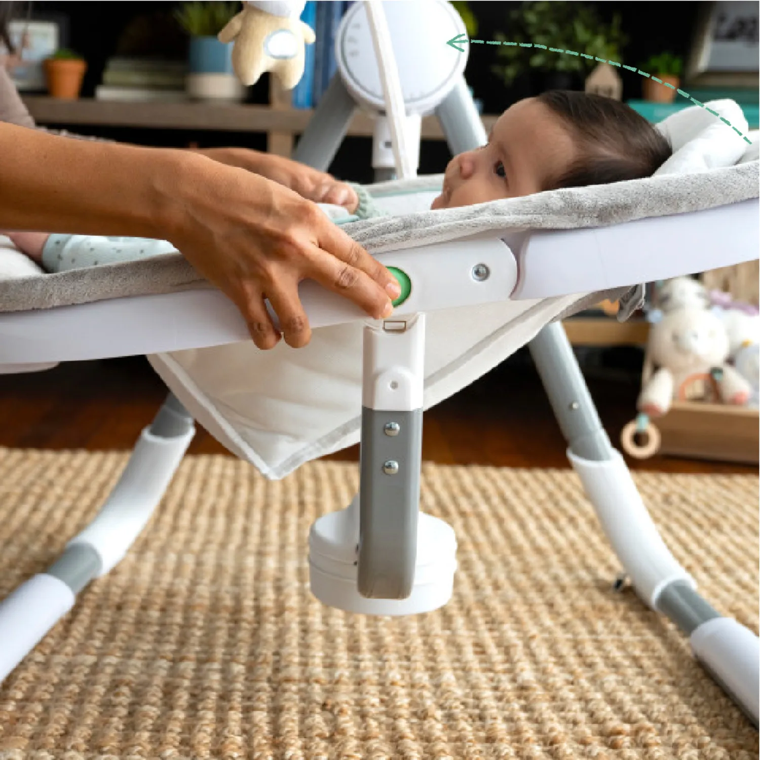 Ingenuity AnyWay Sway Babyschaukel Spruce tragbar