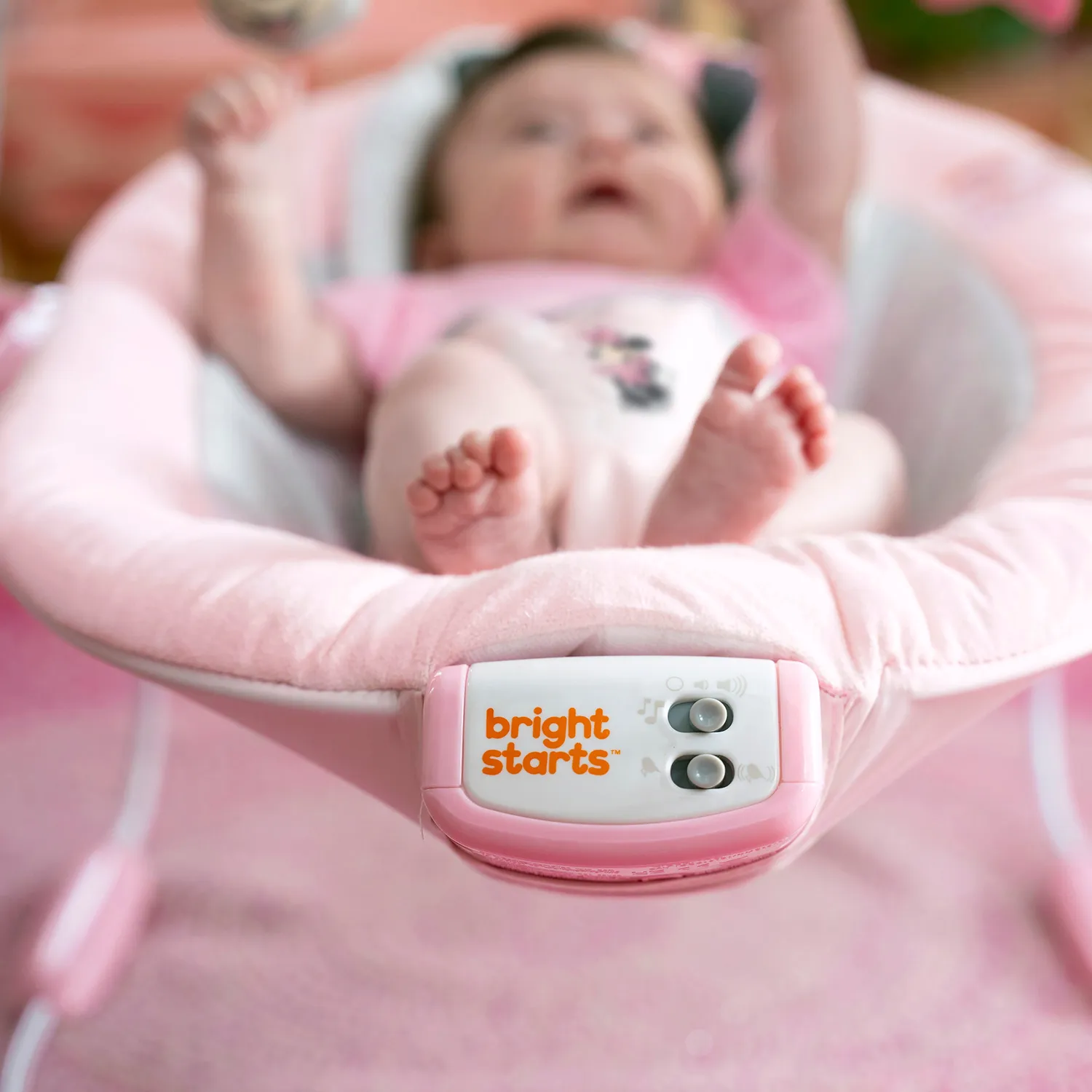 Bright Starts Minnie Rosy Skies Babywippe rosa