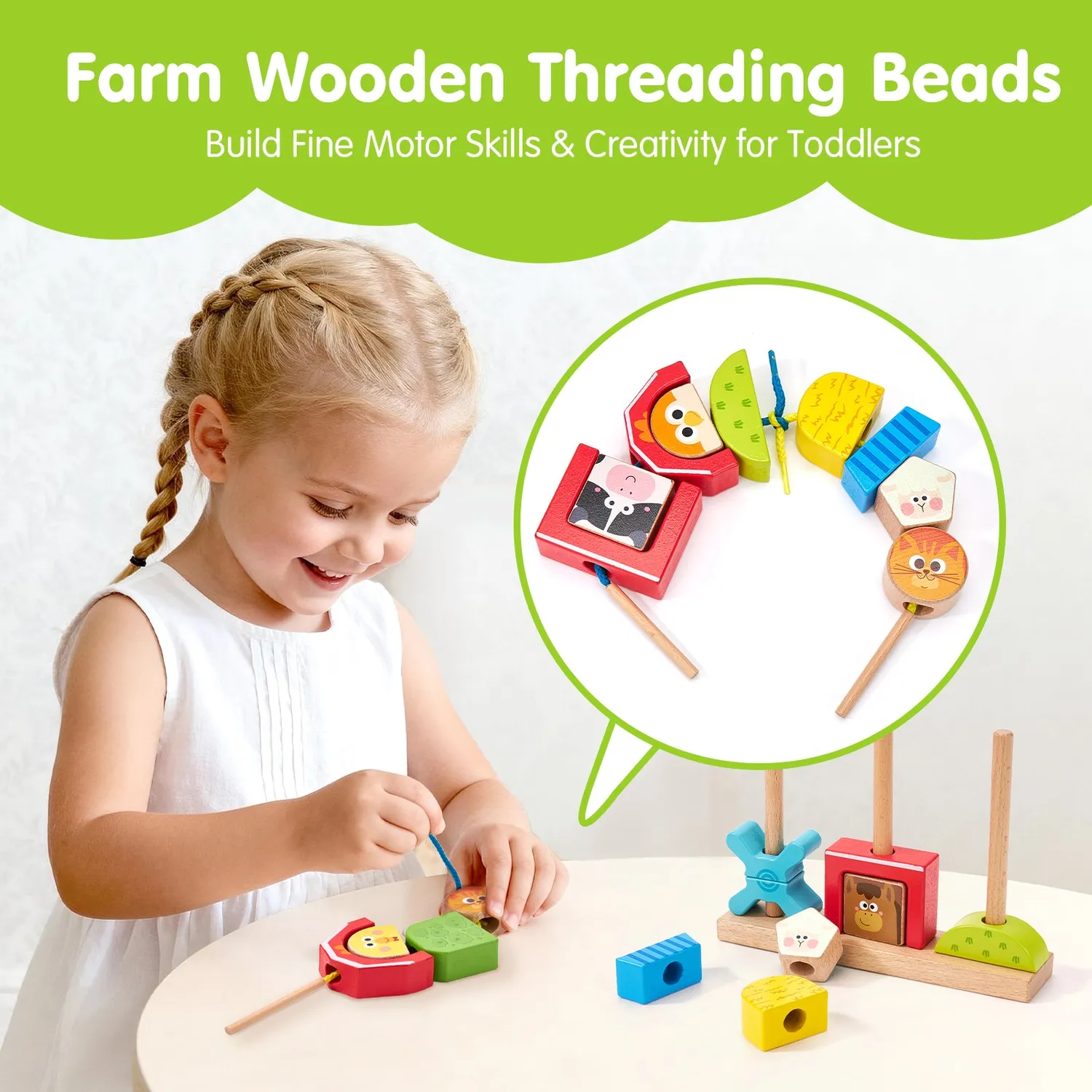 hahaland Brain Building Block Holzbausteine Montessori