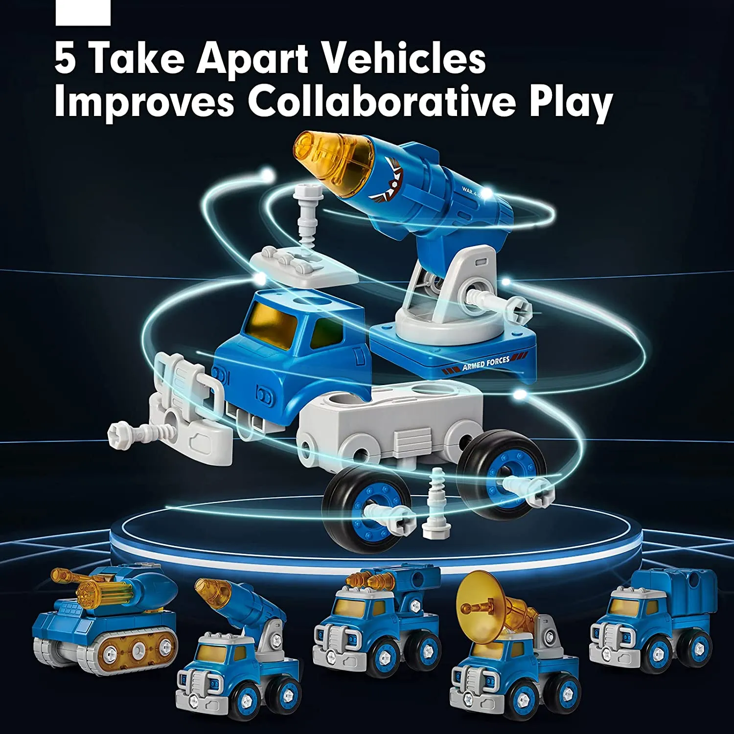 hahaland 5 in 1 Roboter Spielzeug blau zerlegbar