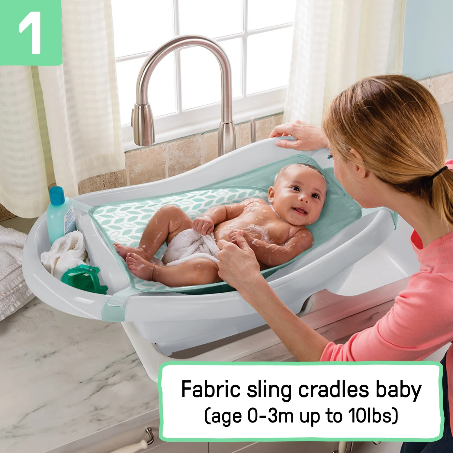 Ingenuity Comfy Clean Deluxe Babybadewanne 0-24 Monate