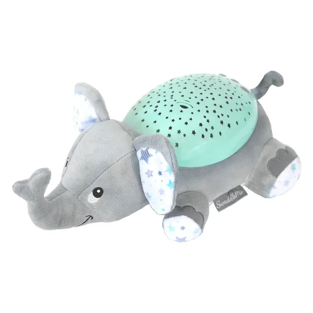 SwaddleMe Slumber Buddies Elefant Nachtlicht grau-mint