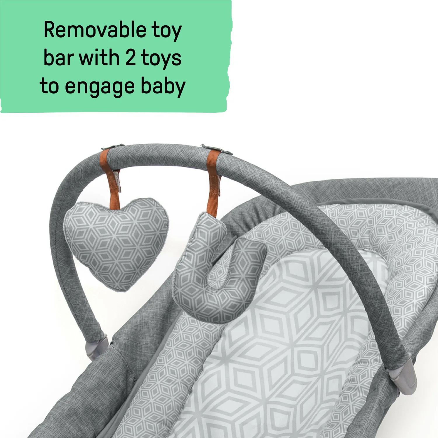 Summer by Ingenuity 2-in-1 Bouncer Rocker Wippe Grau Vibration