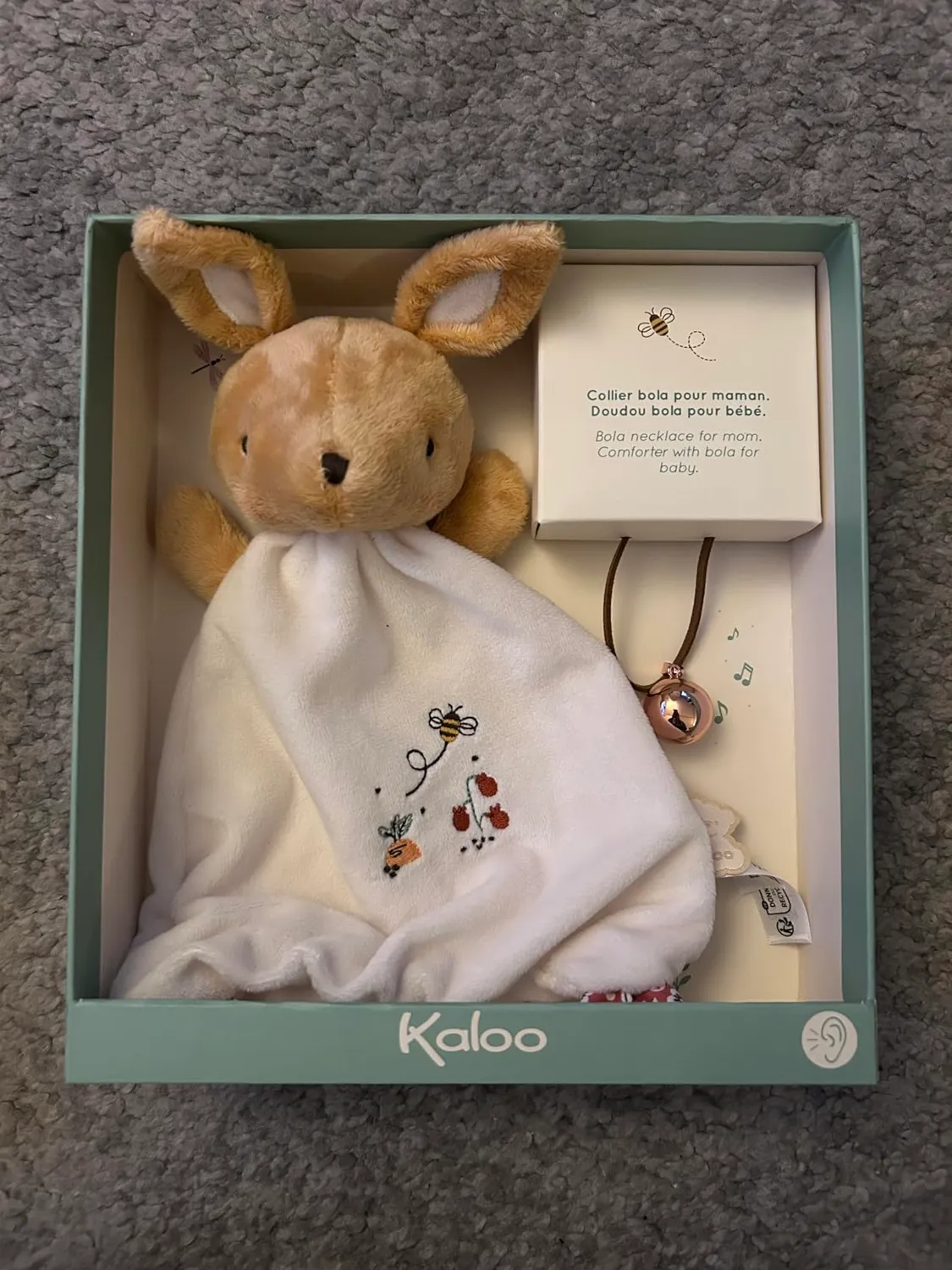 Kaloo Schmusetuch Maus + Bola Set Geschenkbox