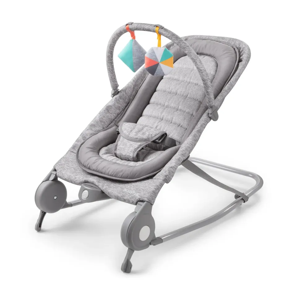 Summer 2-in-1 Bouncer Rocker Duo Babywippe Hellgrau Tweed