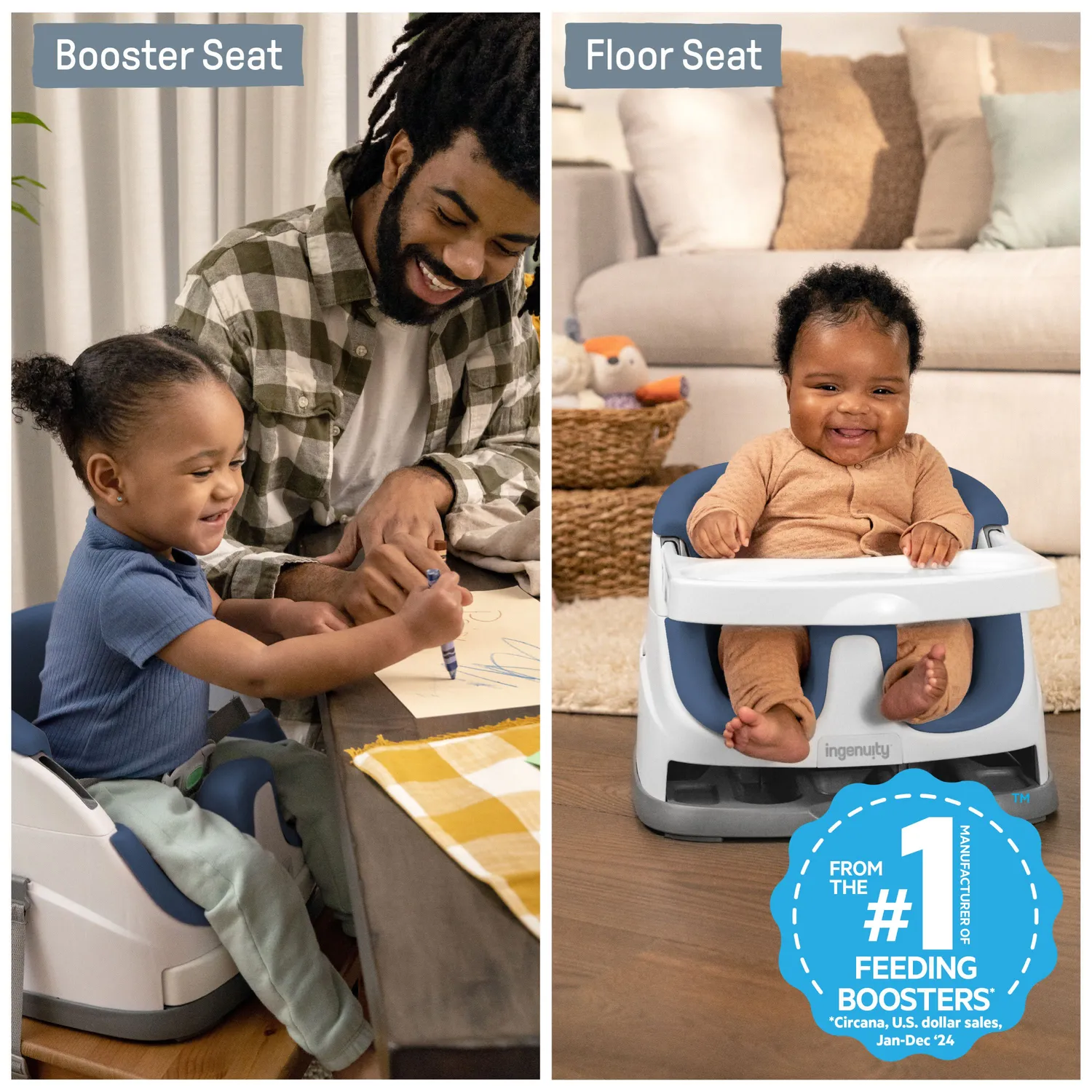 Ingenuity Baby Base 2-in-1 Boostersitz Night Sky