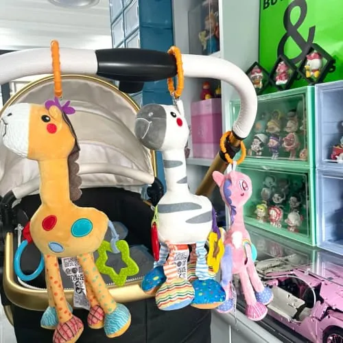TUMAMA Giraffe Anhängerspielzeug Beissring Rassel