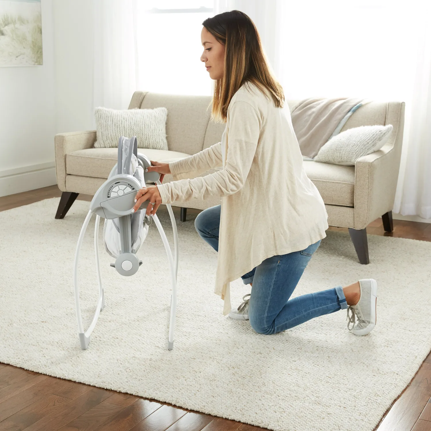 Ingenuity Comfort 2 Go Babyschaukel Cuddle Lamb tragbar