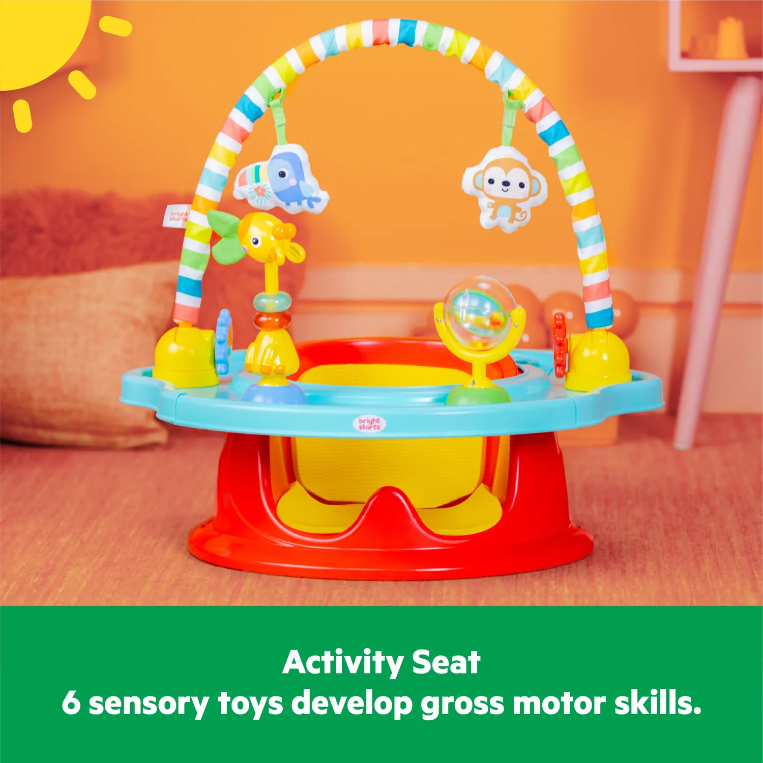 Bright Starts Playful Paradise SuperSeat 3-in-1 Babysitz mit Tablett