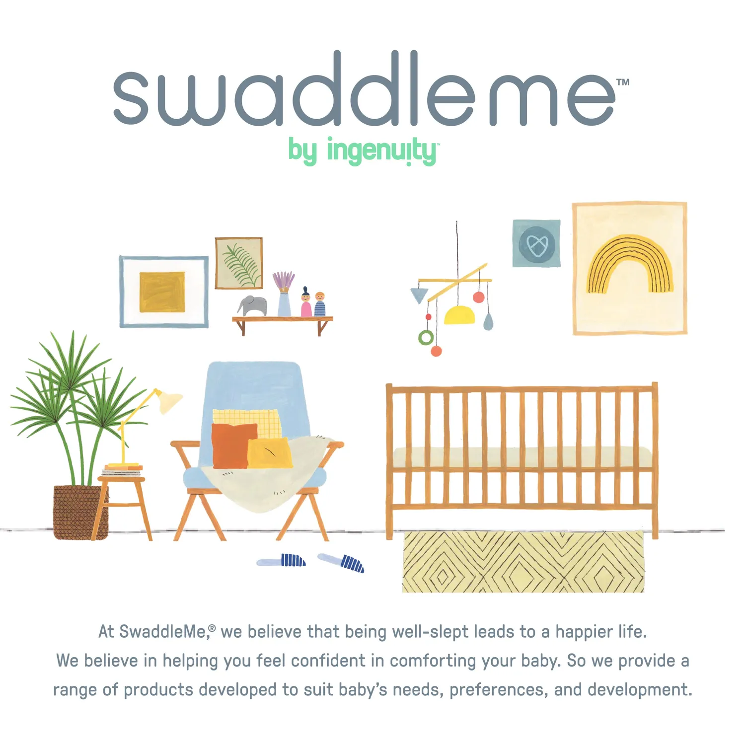 SwaddleMe Arms Free Pucksack L 3-6 Monate Rainbow