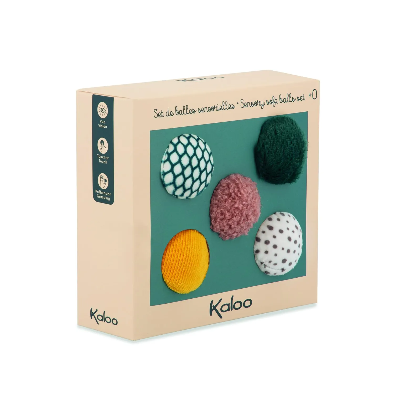 Kaloo Stimuli Sensorikbälle Babyspielzeug 5er-Set 5 cm