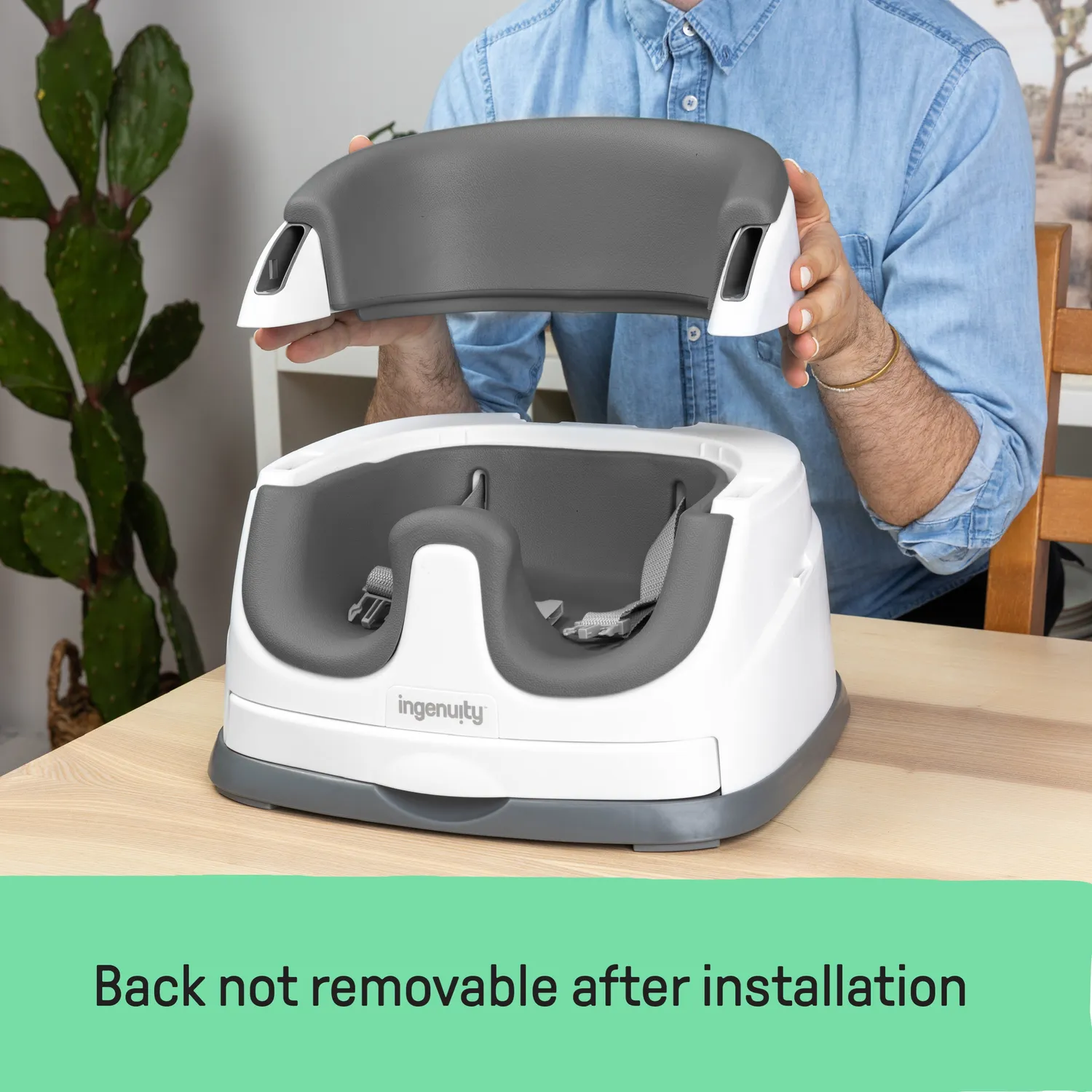 Ingenuity Baby Base 2-in-1 Boostersitz Schiefer mit Tablett
