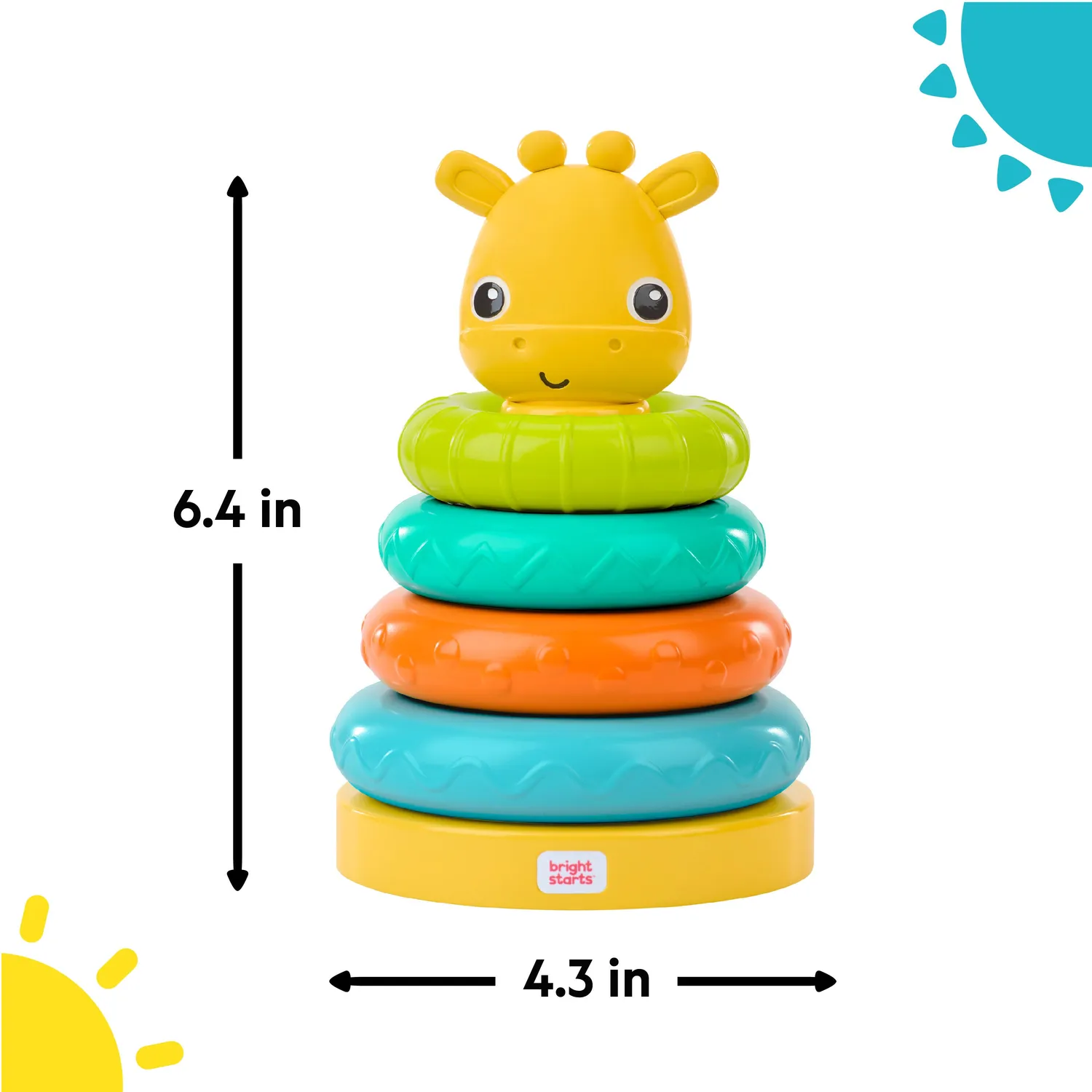 Bright Starts Giraffe Tower Stapelturm 4 Ringe ab 6 Monate