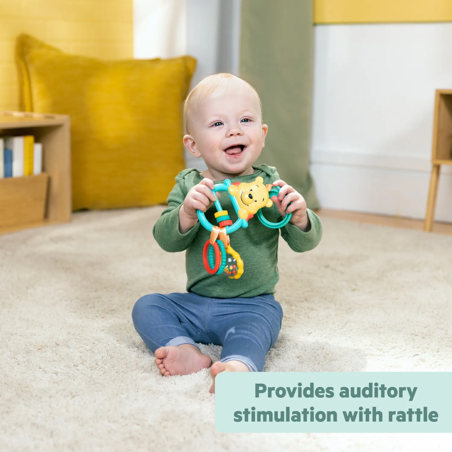 Bright Starts Winnie Pooh Busy Bear Greifspielzeug Rassel