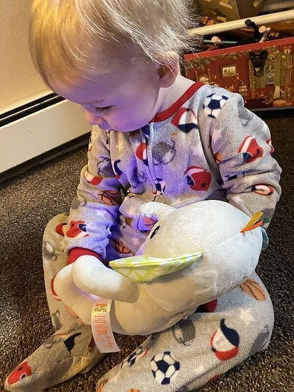 Bright Starts Hug-a-bye Baby Elefant Kuscheltier mit Licht & Musik