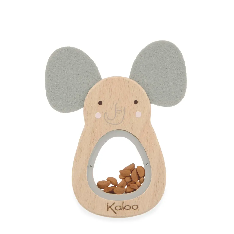 Kaloo Petites Chansons Rassel Elefant 11 cm Holz