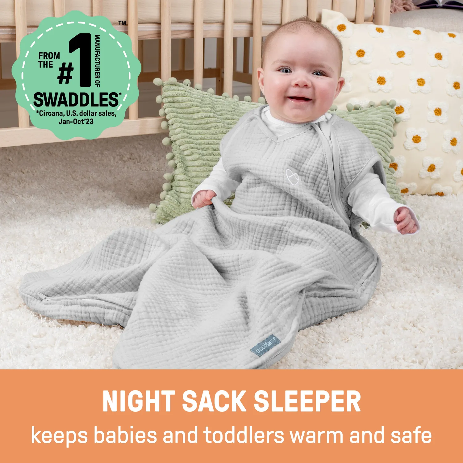 SwaddleMe Night Sack Flock Together Schlafsack 3-18 Monate