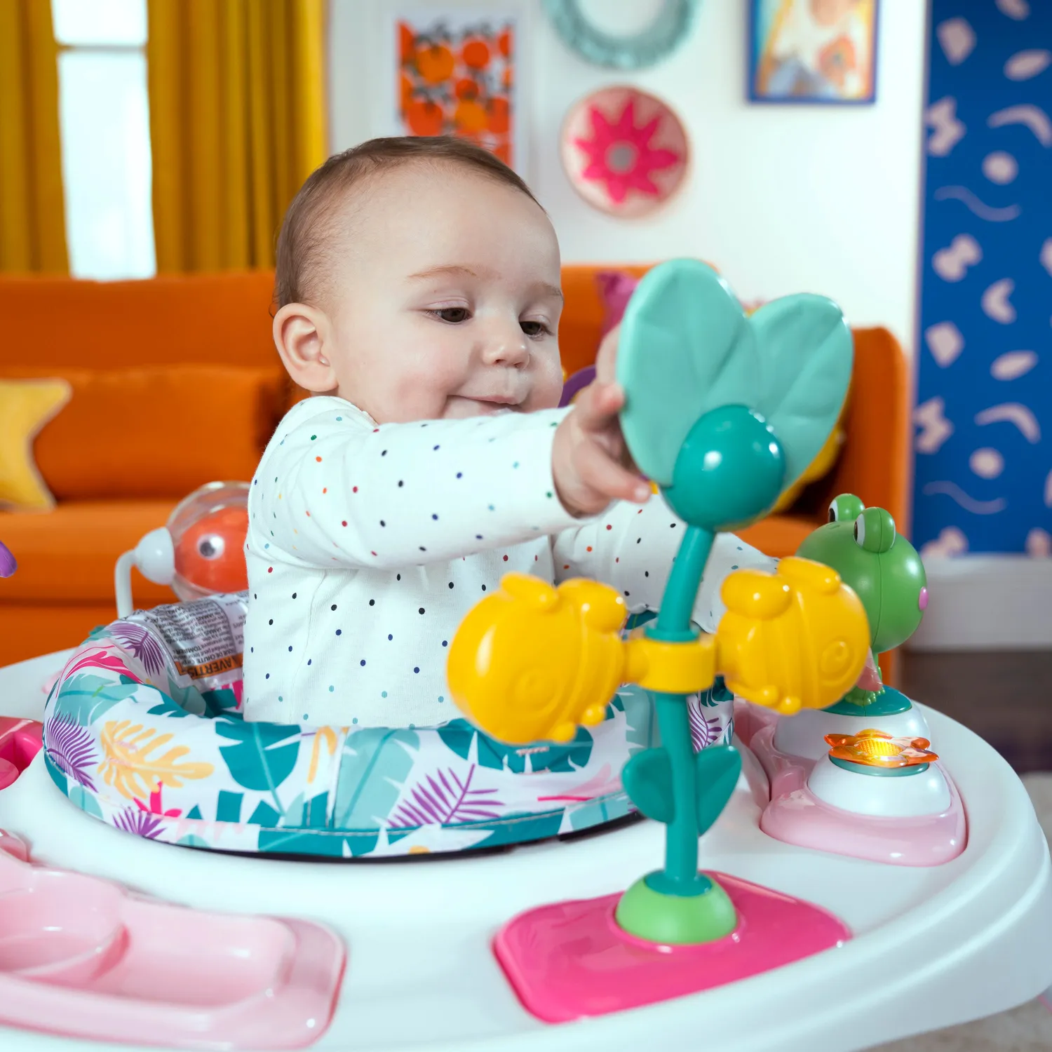 Bright Starts Bounce Bounce Baby Activity-Center Playful Palms