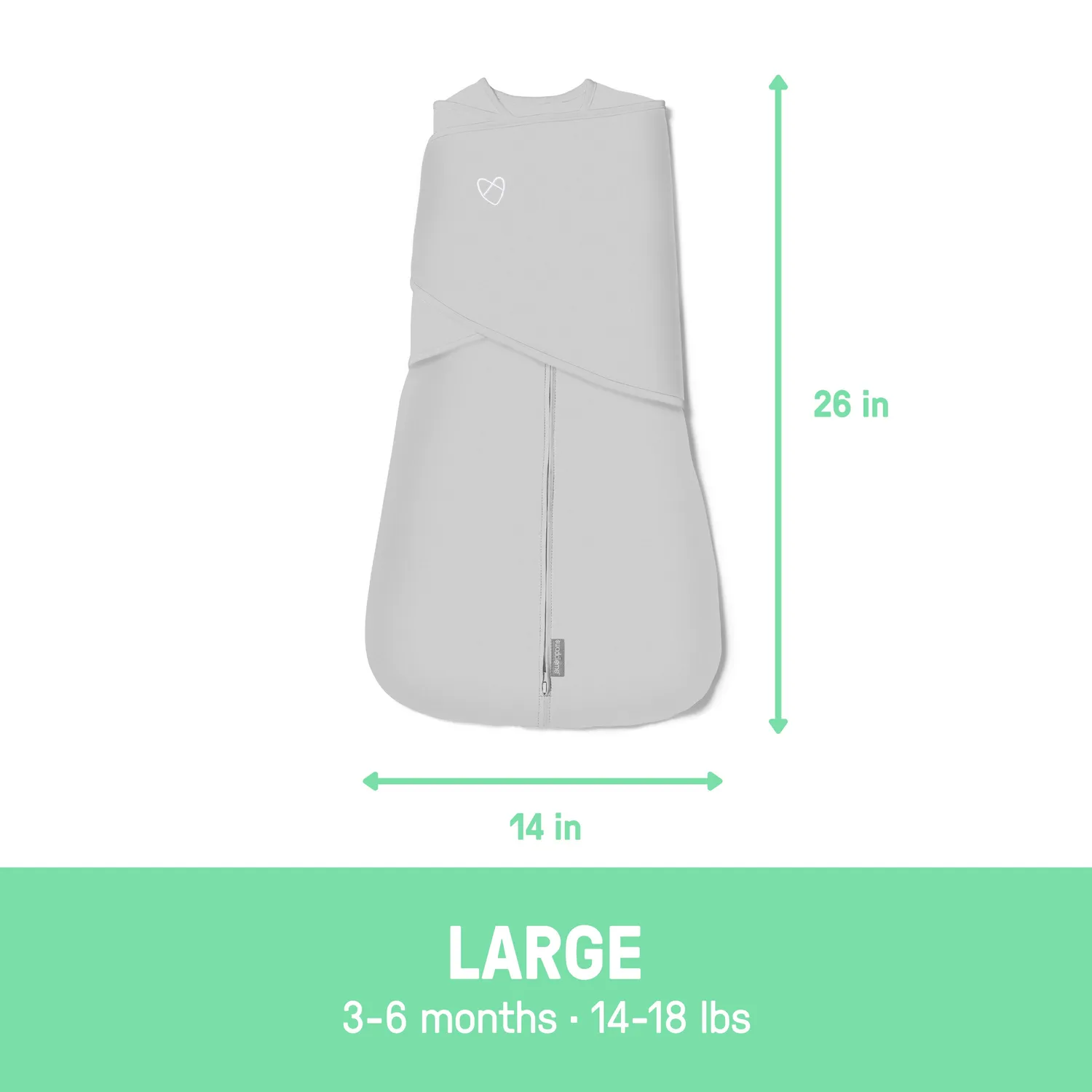 SwaddleMe Arms Free Pucksack L 3-6 Monate Rainbow
