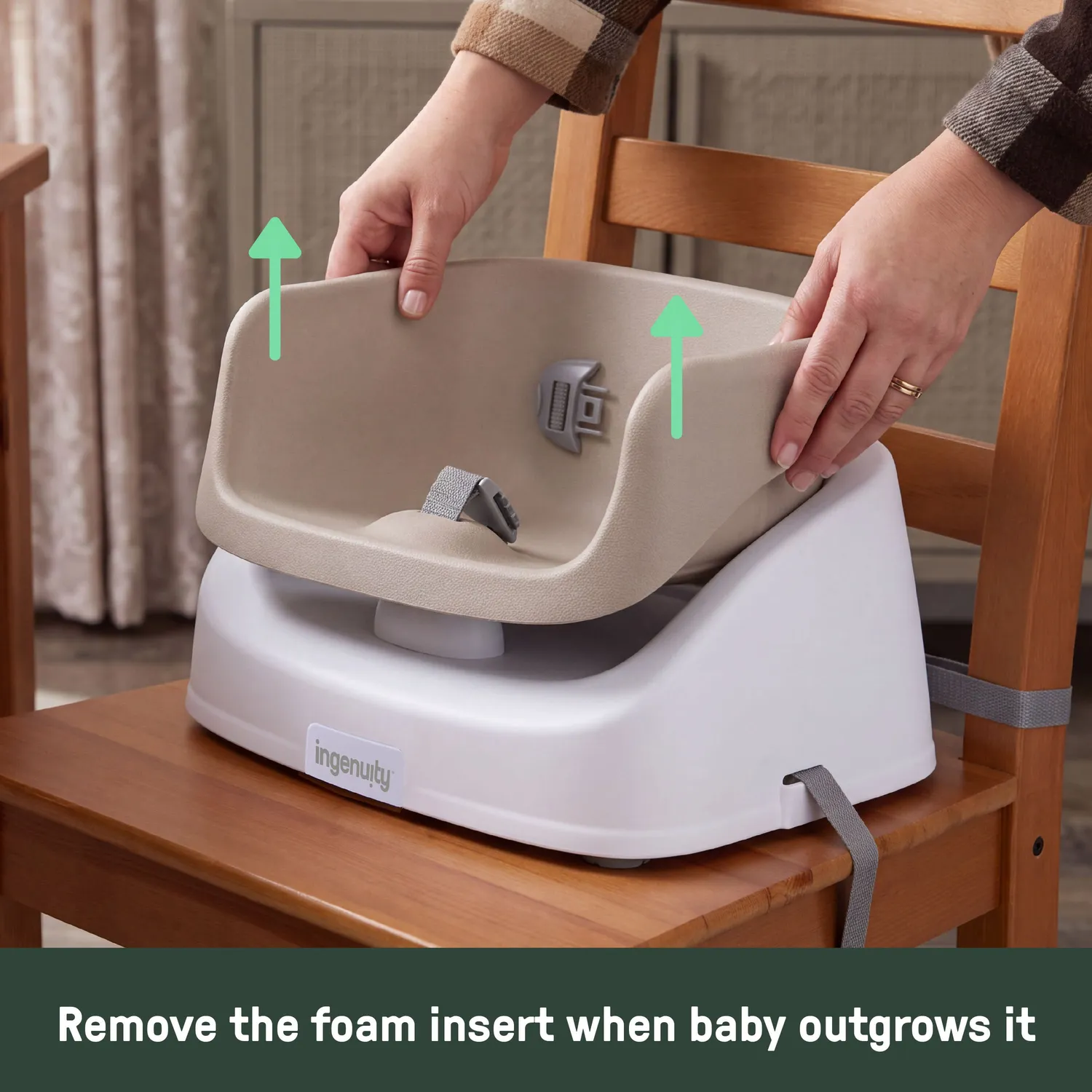 Ingenuity SmartClean Toddler Booster Sitzerhöhung Oat abwaschbar