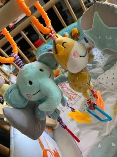 TUMAMA Hängespielzeug Set 4 Rasseln Tiere Plüsch