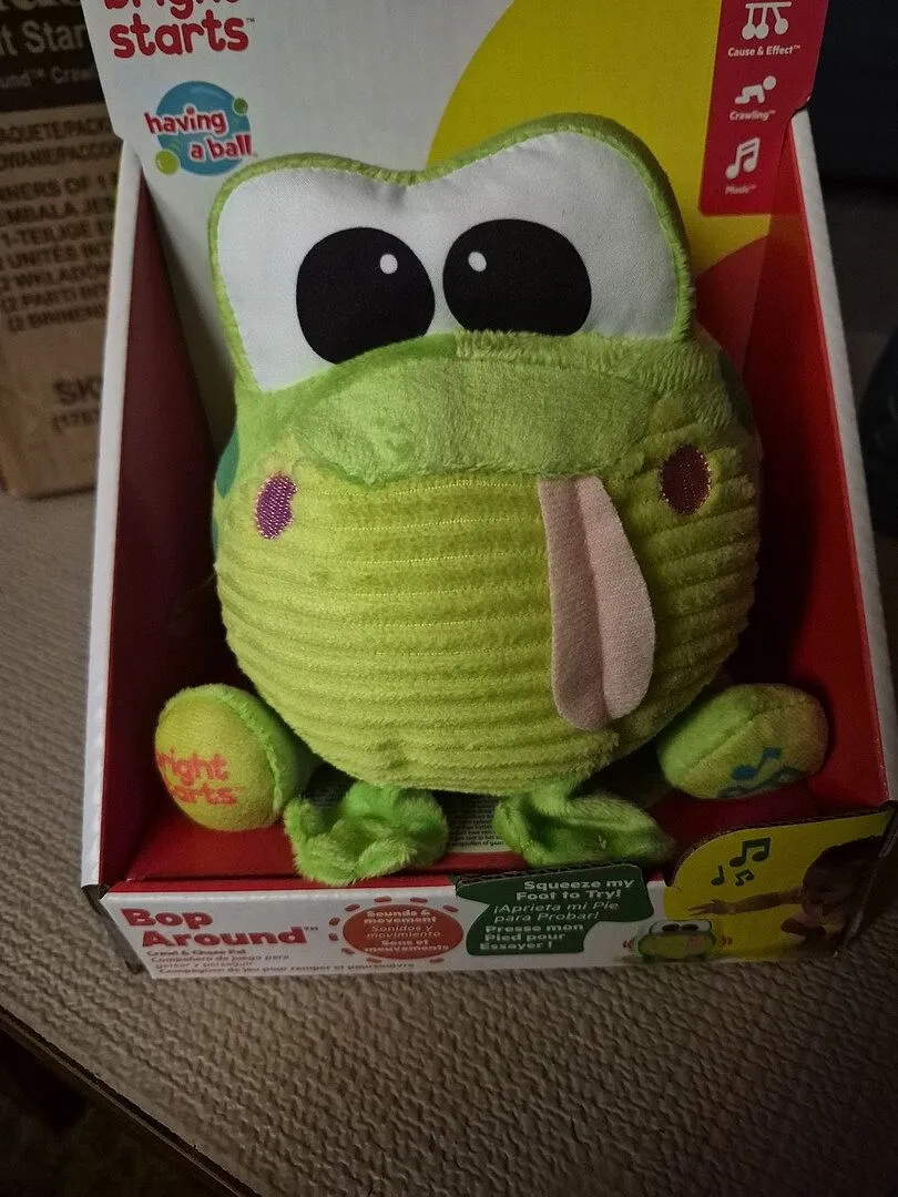Bright Starts Bop Around Frog Plüschspielzeug mit Musik