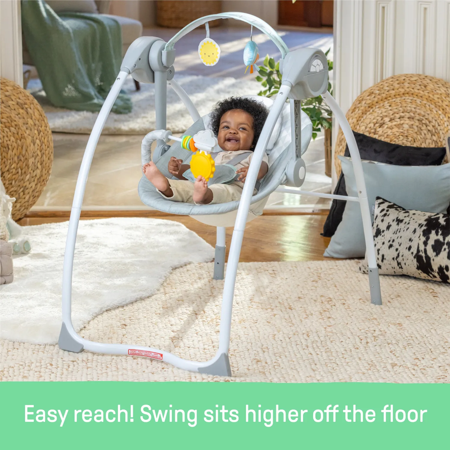 Ingenuity Milestone Swing Babyschaukel Grey 6 Stufen