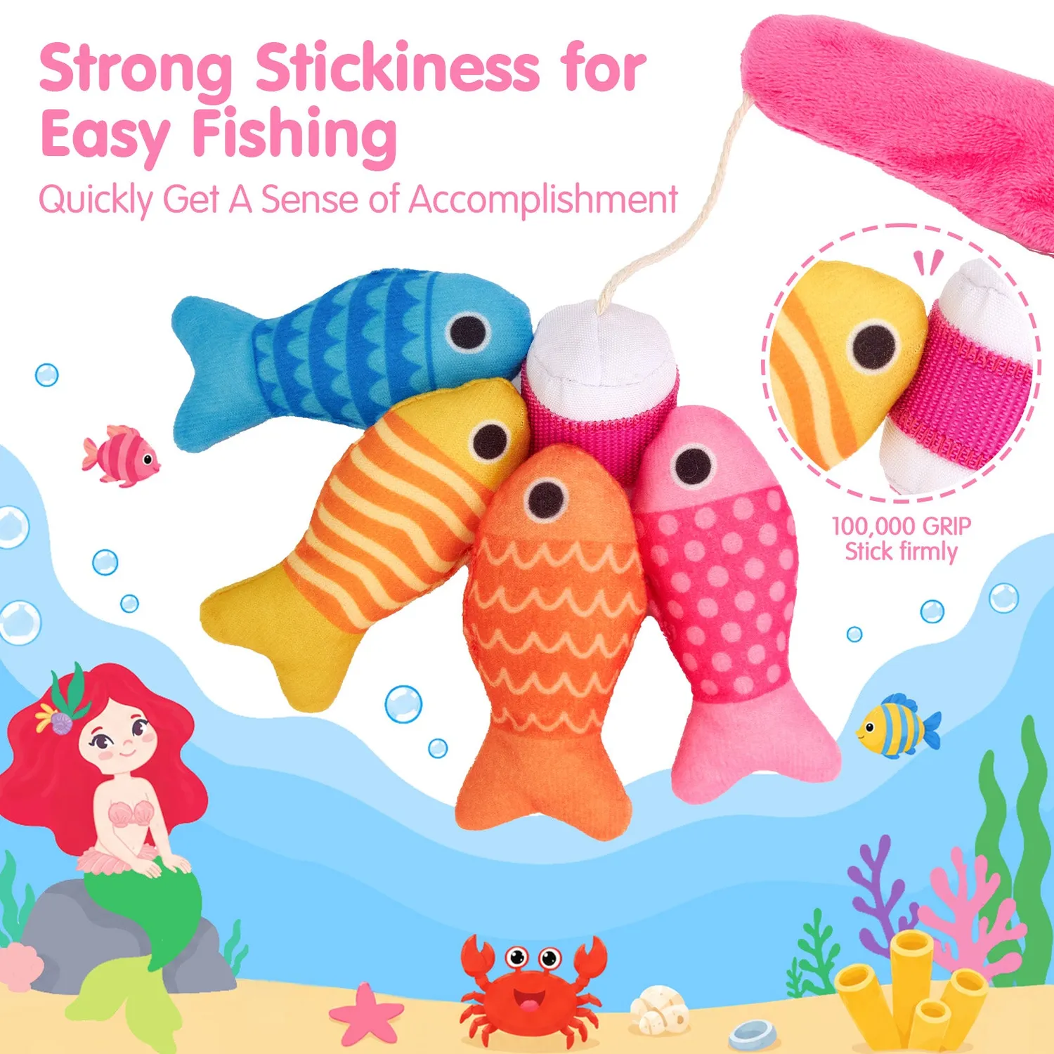hahaland Little Fishing Angelspiel Bad pink 22-teilig