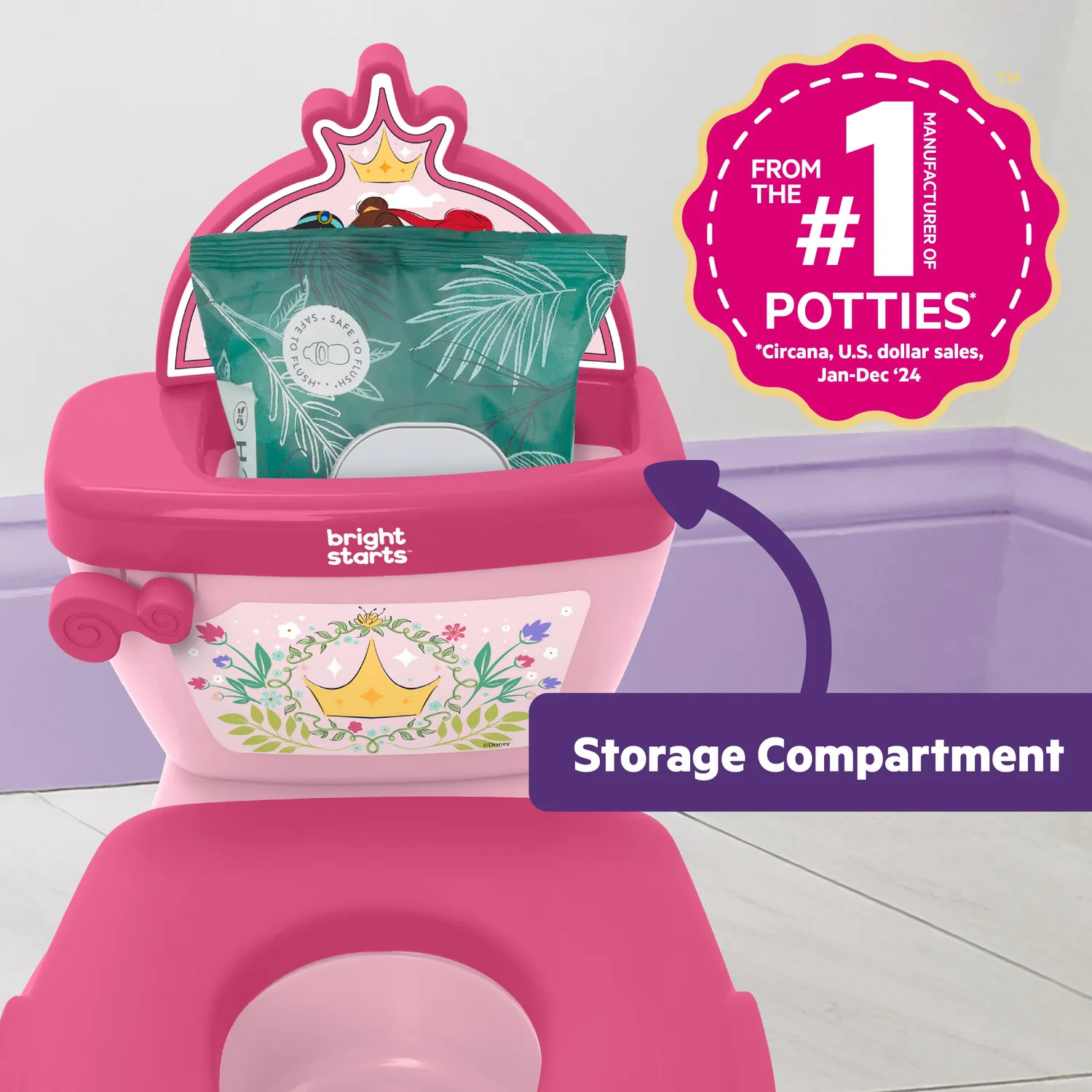 Disney Princess My Size Potty 2-in-1 Töpfchen Rosa mit Sound