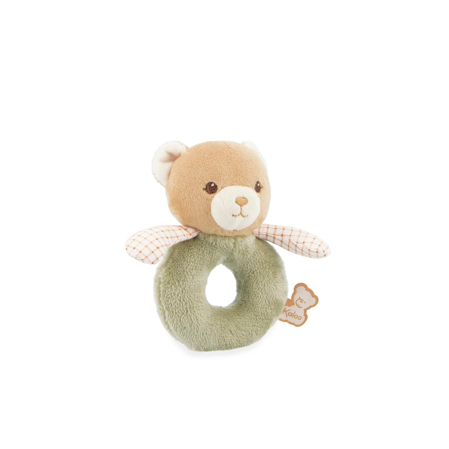 Kaloo Stimuli Rasselbär Greifling grün 12,5 cm mit Glocke