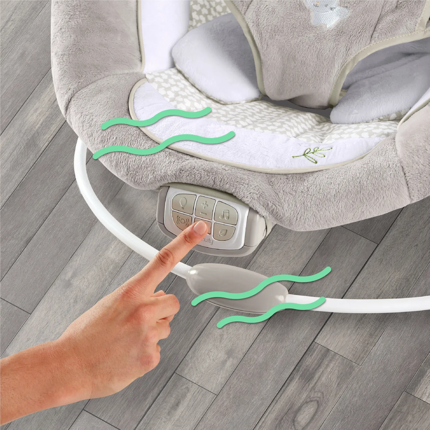 Ingenuity InLighten Twinkle Tails Babywippe mit Licht 20 lbs
