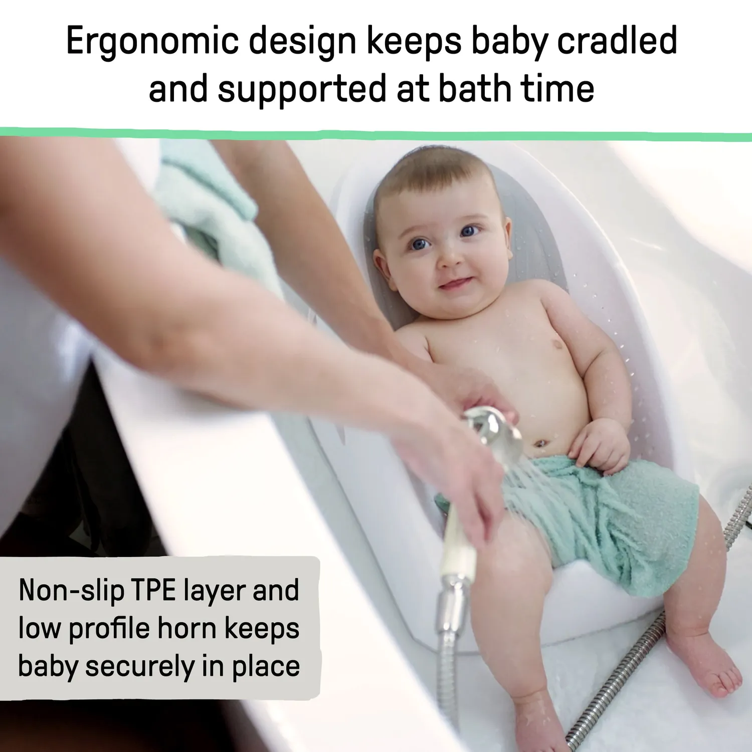 Ingenuity Easy Rinse Badehilfe Grau bis 9 kg
