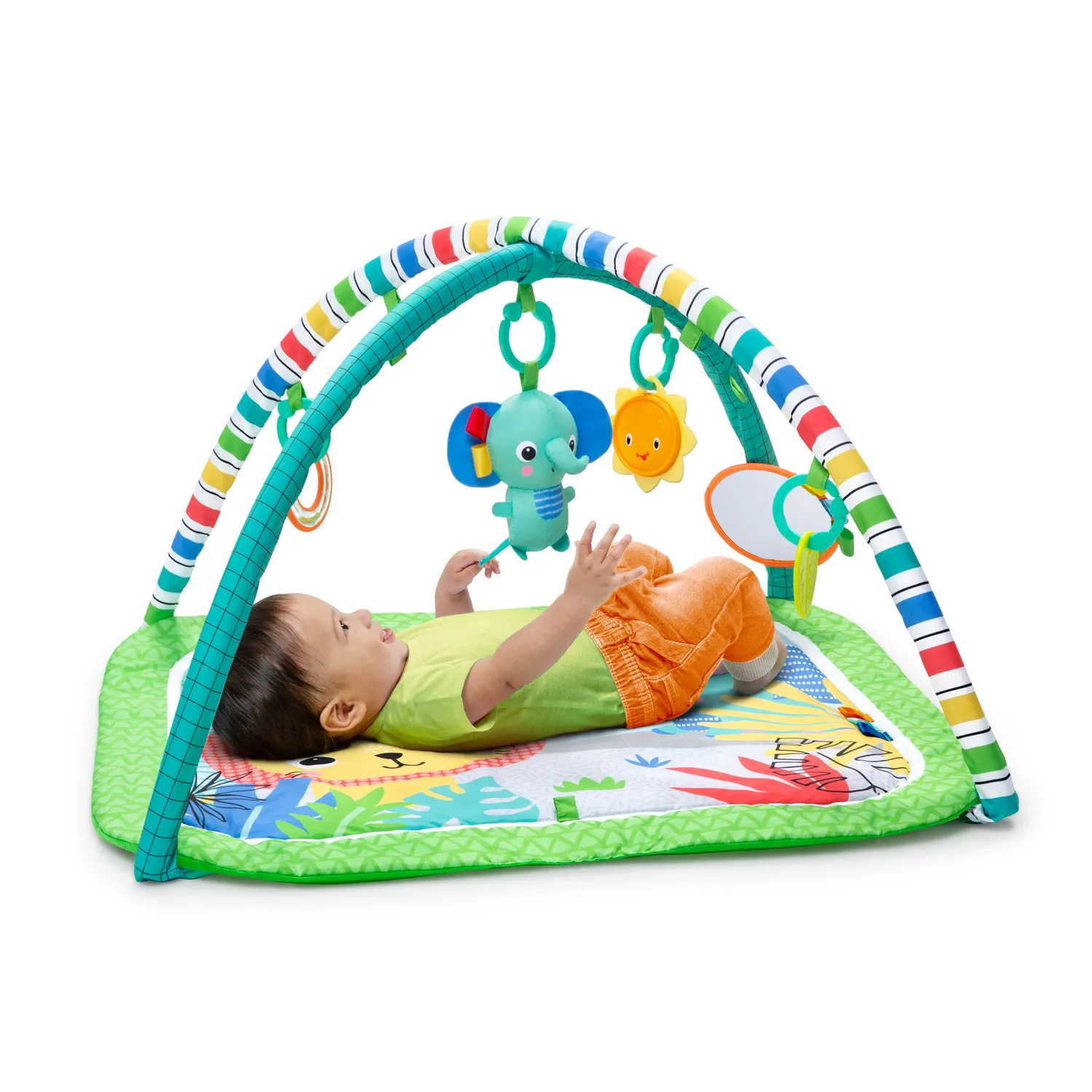 Bright Starts Wild Wiggles Spieldecke Baby waschbar grün