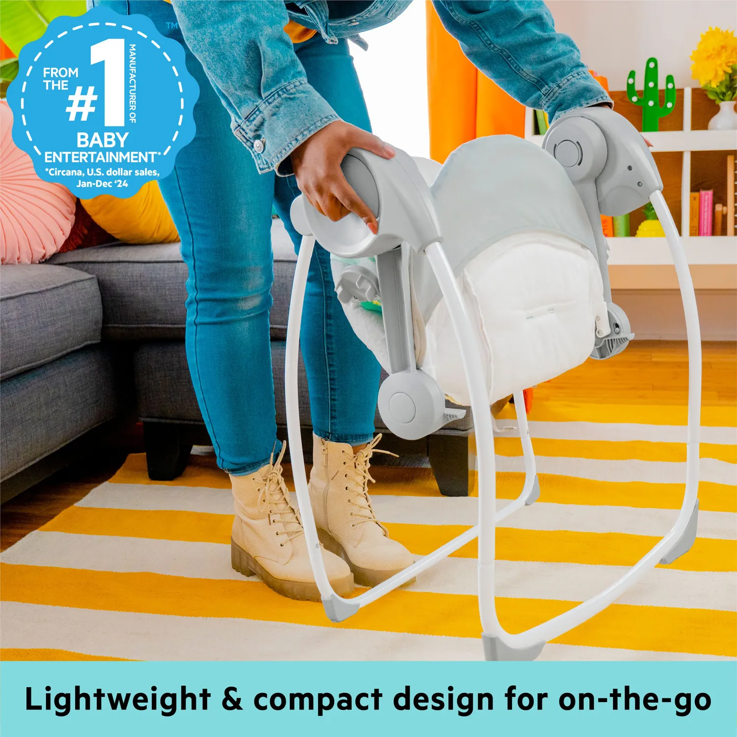 Bright Starts Whimsical Wild Babyschaukel tragbar faltbar Spielbogen